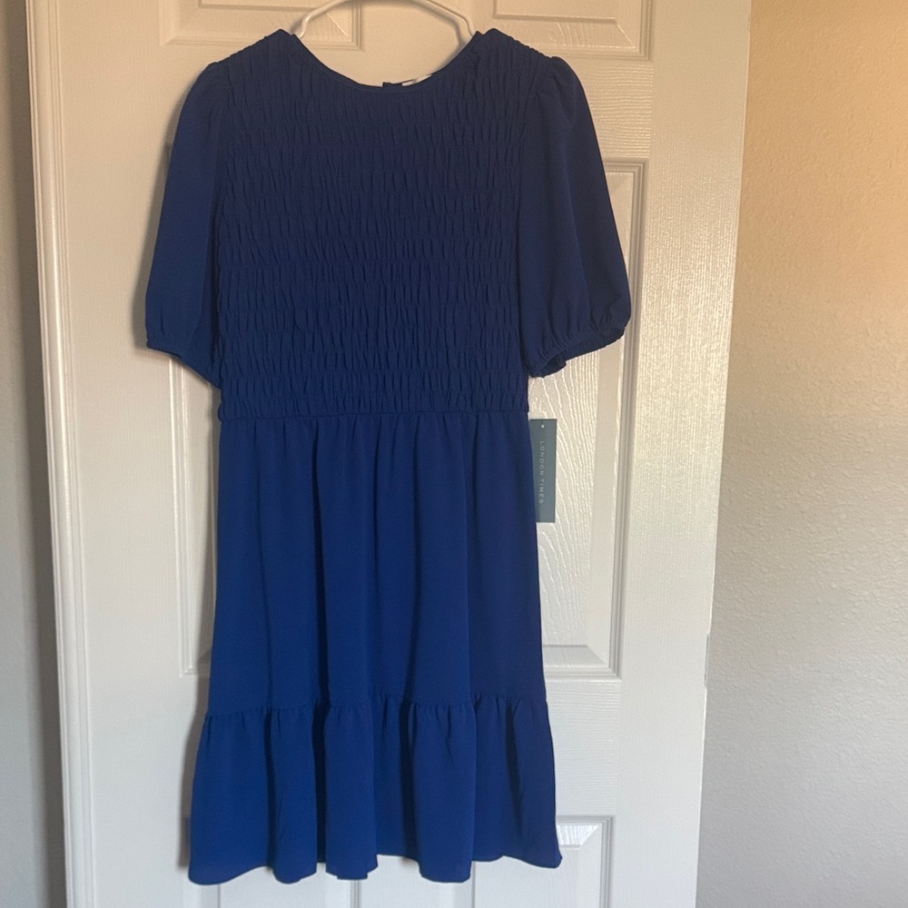 London Times Royal Blue Dress